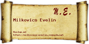 Milkovics Evelin névjegykártya