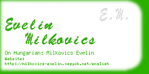evelin milkovics business card